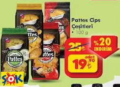 PATTES CİPS ÇEŞİTLERİ 100 G